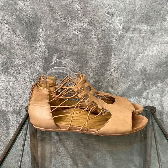 L'Amour-Des-Pieds  Demi Sandals women’s Size 8.5 Leather Strappy gladiator zip - Picture 10 of 11